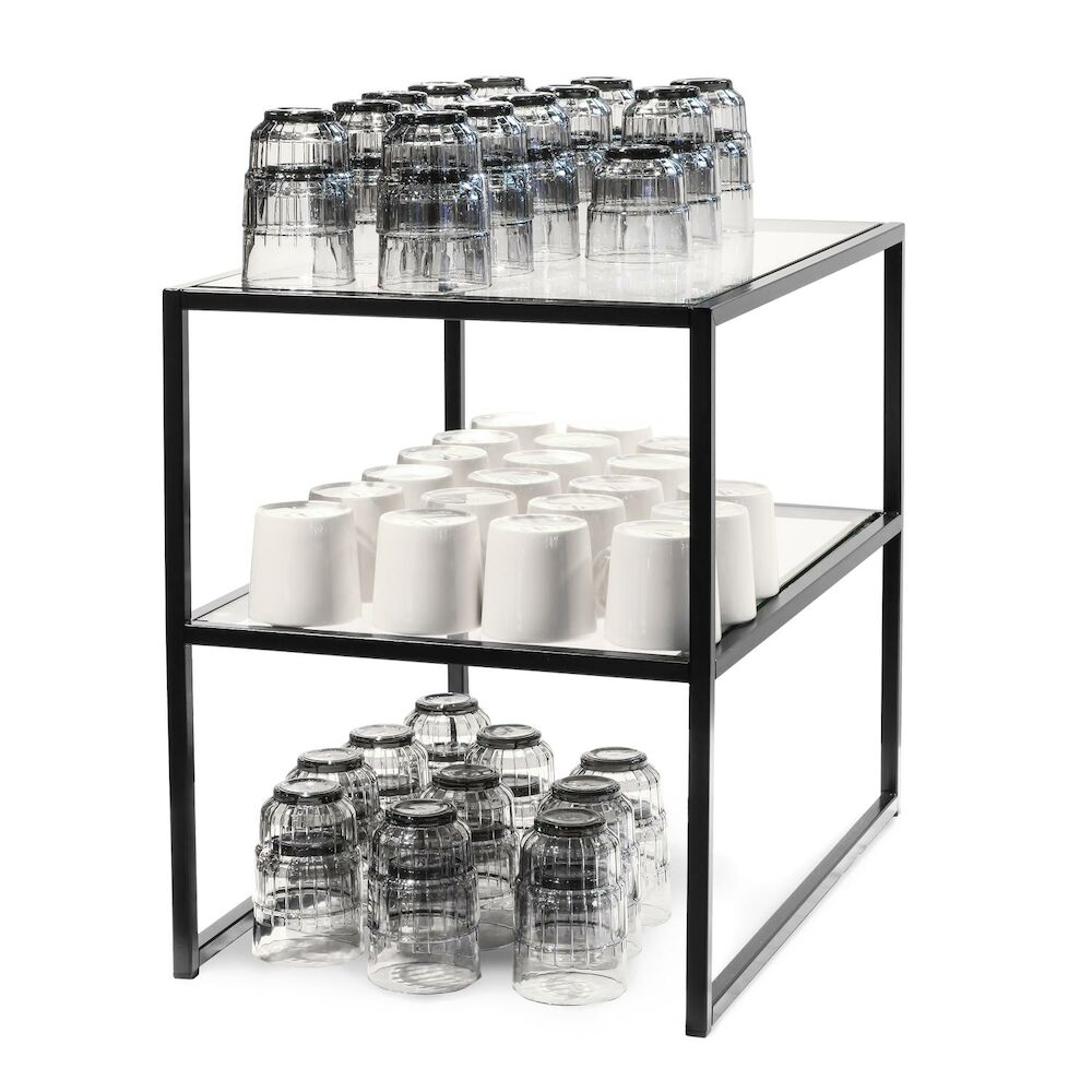 Cup and glass rack Metos, black