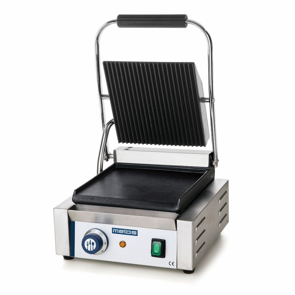 Panini grill Metos 220x230 mm slät/räfflad, singel