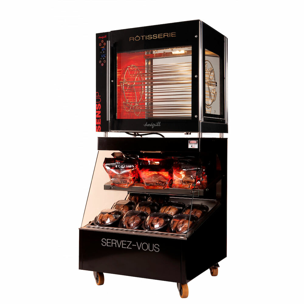 Rotisserie-grilli Metos Sensup 6 + itsepalvelulasikko V110 LS