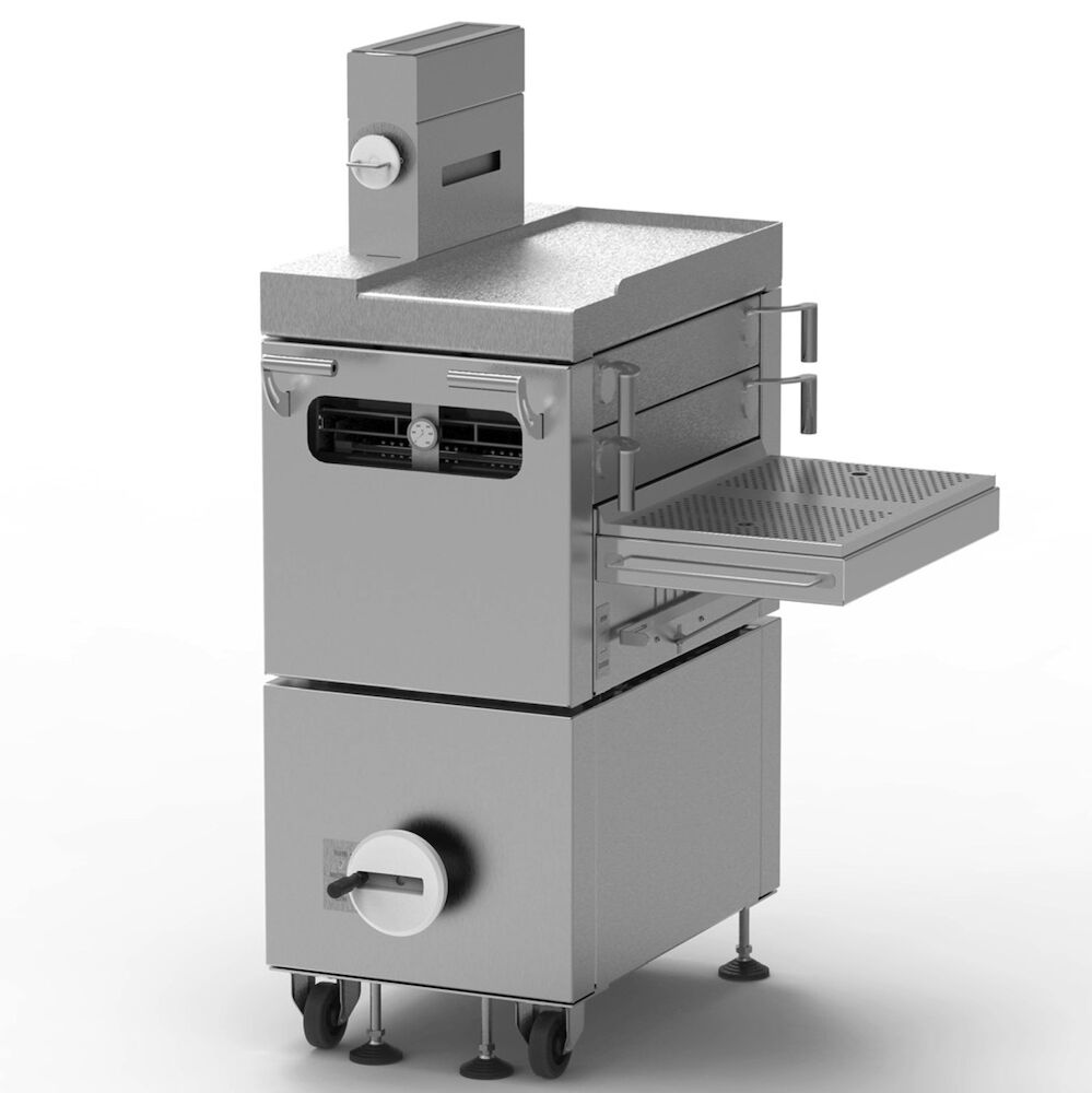 Charcoal oven Metos XBM RT, grill drawers opening on the right