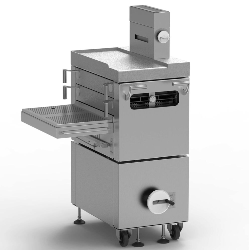 Charcoal oven Metos XBM LT, grill drawers opening on the left