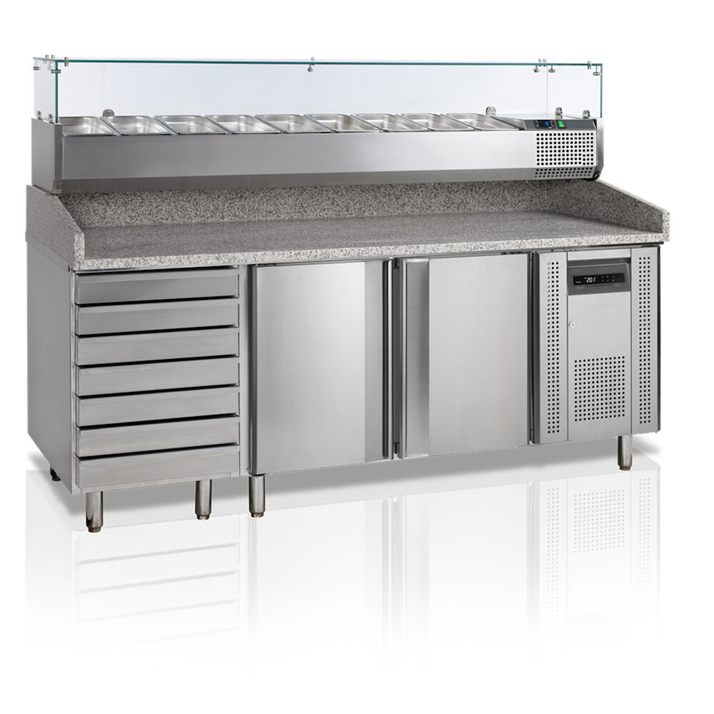 Pizza counter with topping unit Metos PT1310+VK38-200