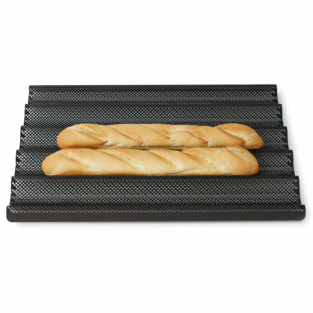 Baguette plate Metos 5 groov non-stick 400x600