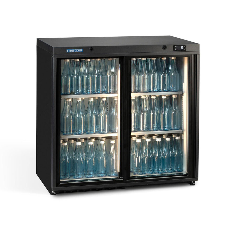 Kylskåp med glasskjutdörr Metos Maxiglass LG3/250SD