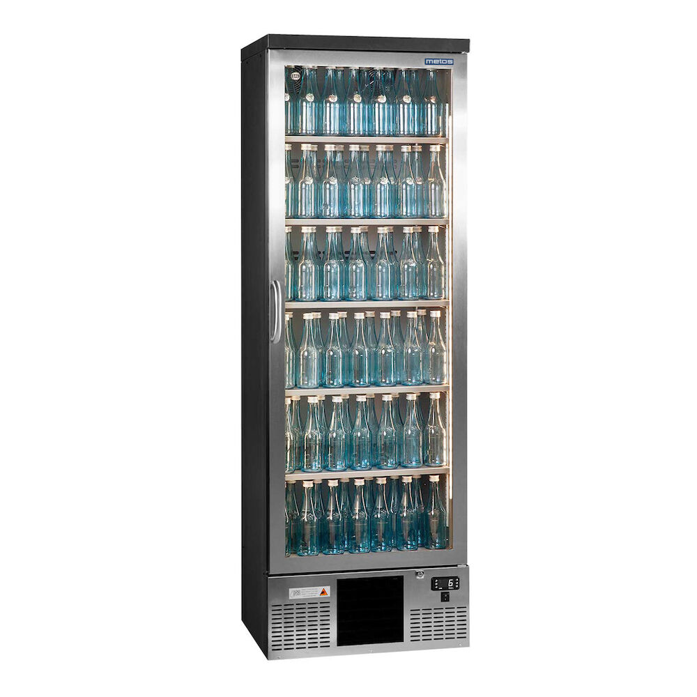 Kylskåp med glasdörr Metos Maxiglass MG3/300RGCS, högerhängd dörr