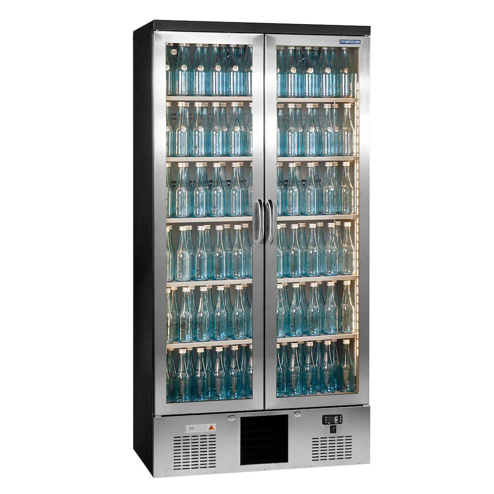 Glass door cooler Metos Maxiglass MG3/500GCS with two doors