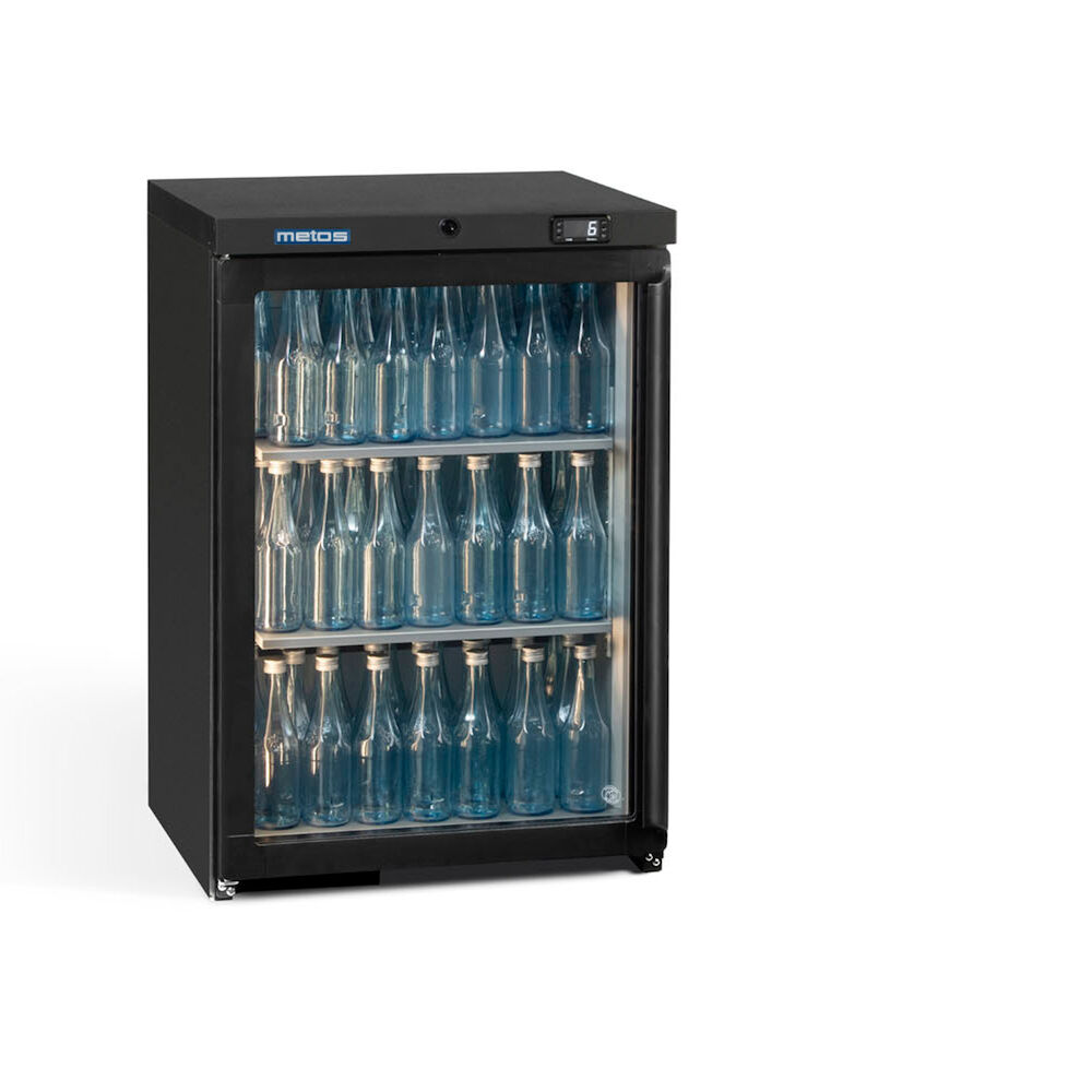 Kylskåp med glasdörr Metos Maxiglass LG3/150LG, vänsterhängd dörr