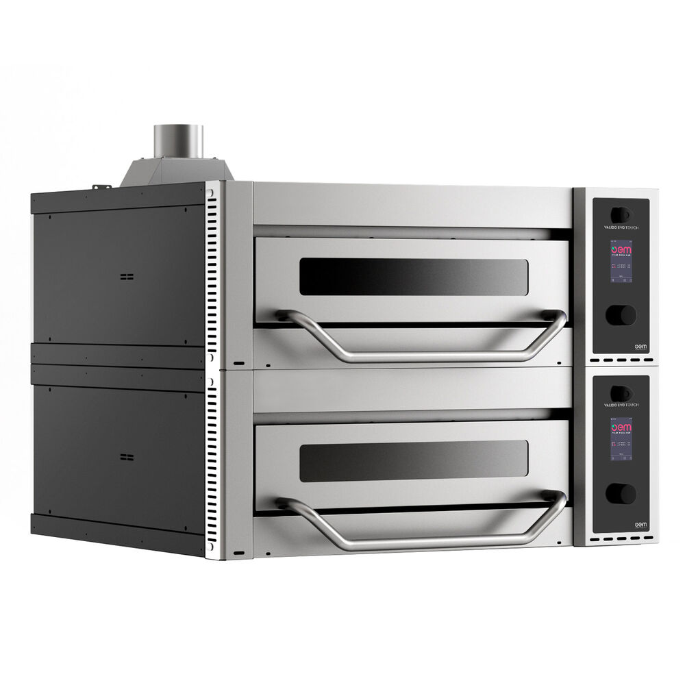 Pizza oven Metos Valido EVO 835A DG Pro with two chambers, door openingupwards