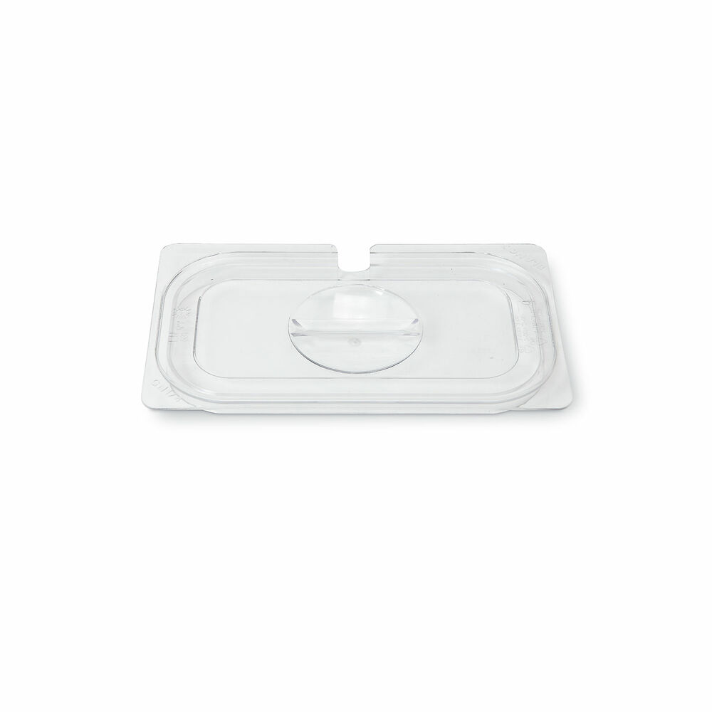 GN lid Metos 1/4, with ladle cutout, plastic, transparent