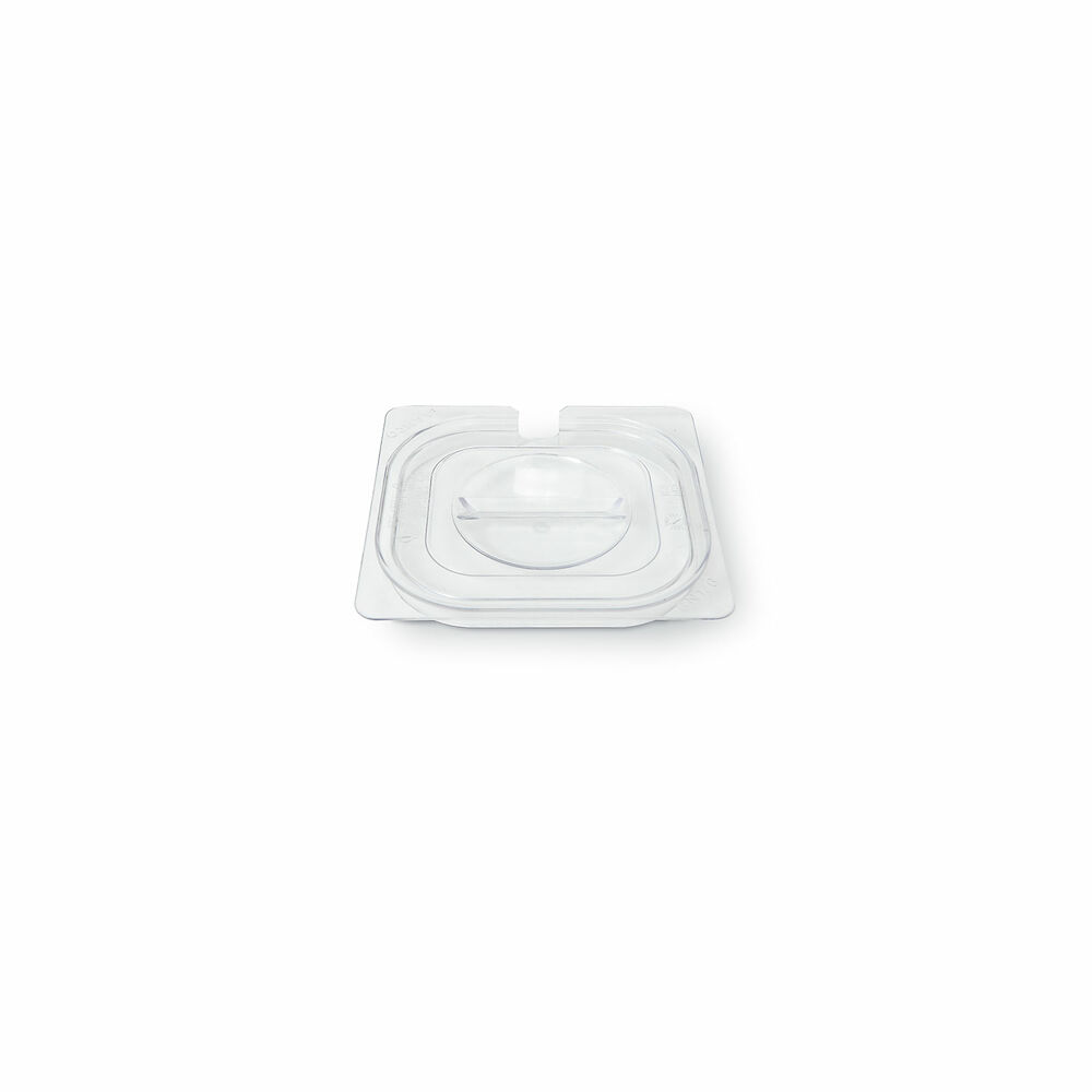 GN lid Metos 1/6, with ladle cutout, plastic, transparent