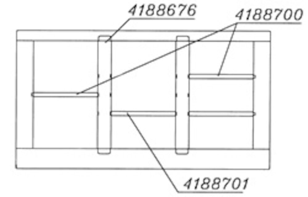 Leveä välilista Metos Proff DL1200 (554*64mm)