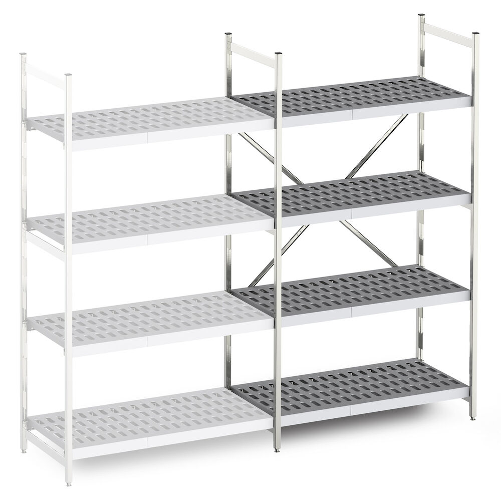Basic shelving Metos Norm12 1000*500 with louvred shelves