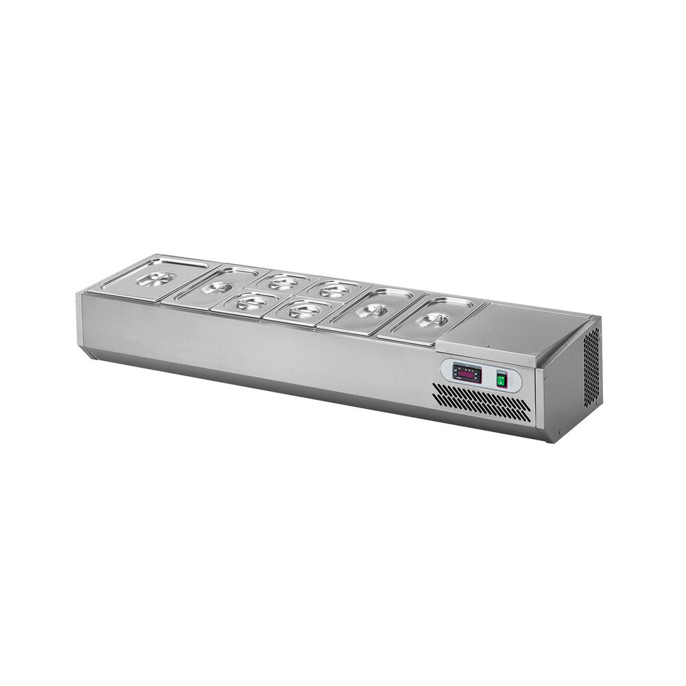 Refrigerated display Metos VPZ11-24BD cooling unit on the right
