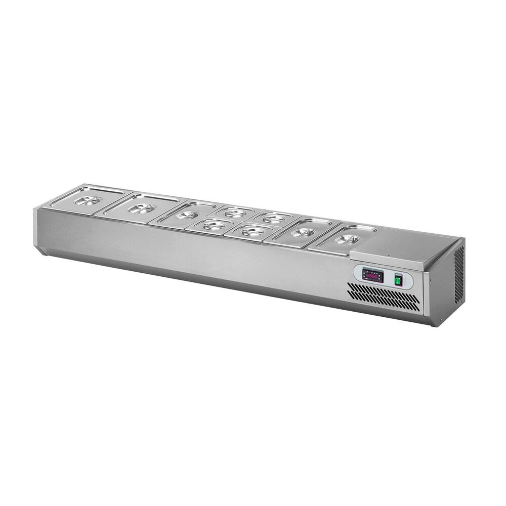 Refrigerated display Metos VPZ12-24CD, cooling unit on the right