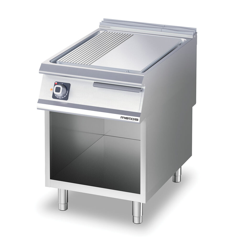 Griddle smooth/ribbed Metos Diamante D73/25SFTEA1/3R with open cupboard