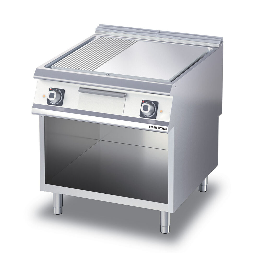 Griddle ribbed/smooth/chrome Metos Diamante D74/25SFTEC1/3R with opencupboard
