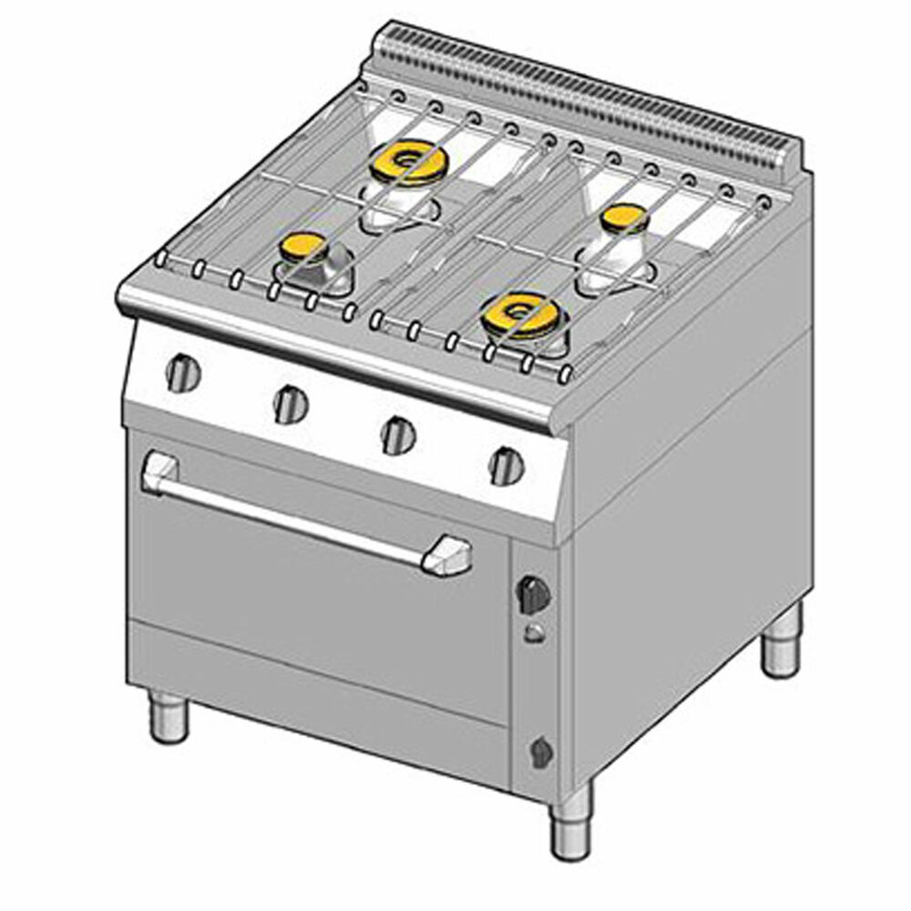 Gas range with gas oven Metos 8GHUBG/80