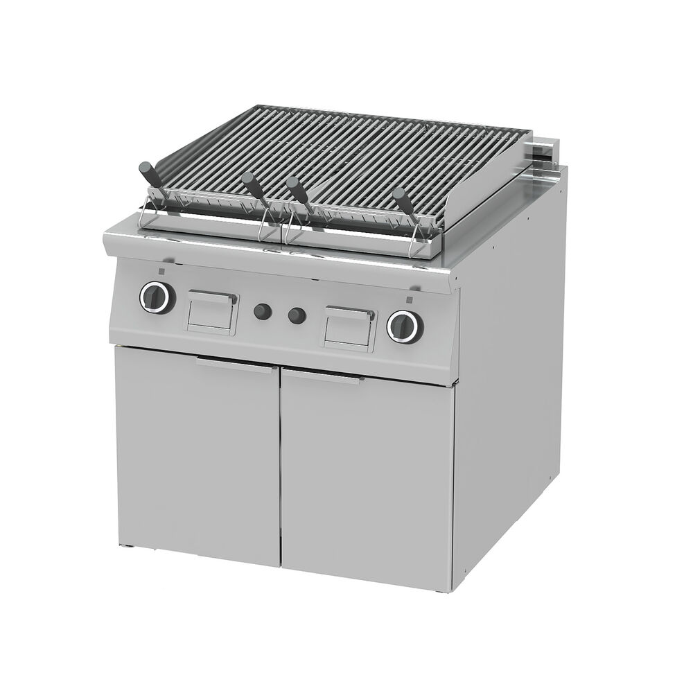 Gas lava sten grill Metos 8GLGUBO/80 II med stativ