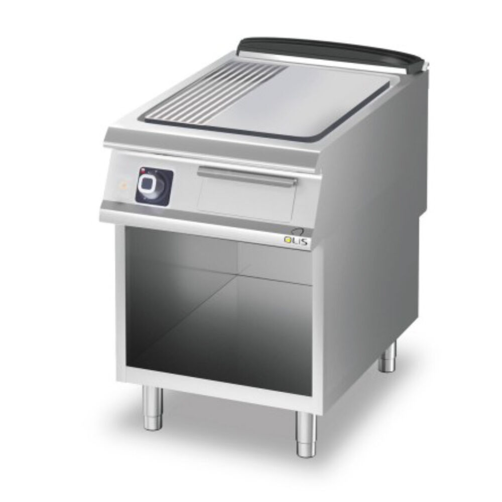 Griddle chromium/grooved Metos Diamante D73/10SFTEC1/3R with cupboard