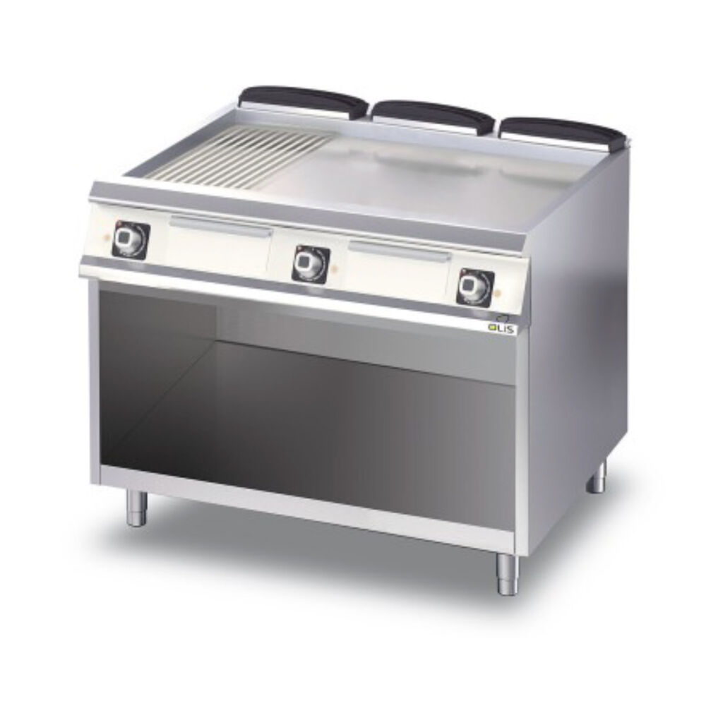 Griddle grooved  Metos Diamante D76/10 FTEA1/3R with open cupboard