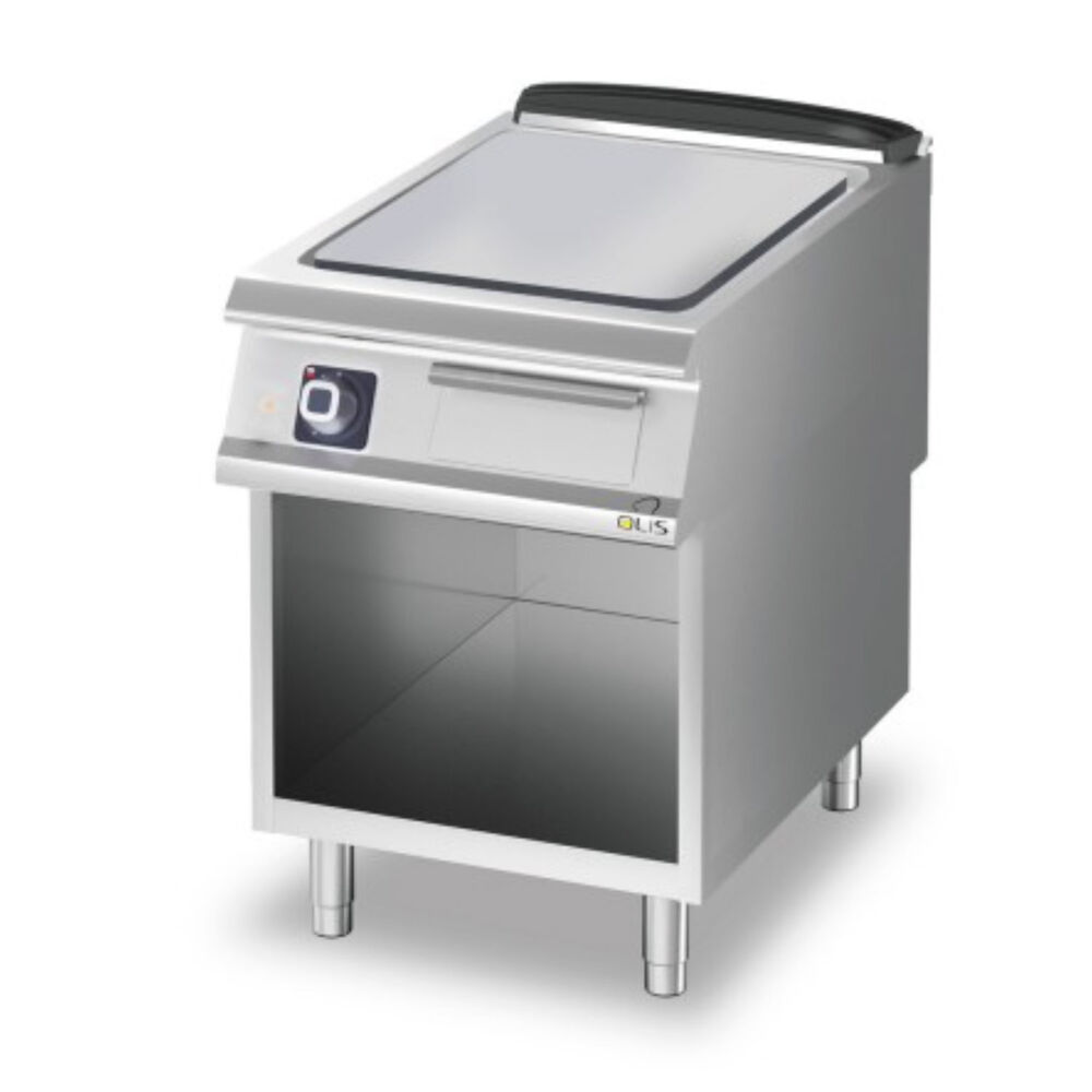 Griddle smooth Metos Diamante D73/10SFTEA with open cupboard