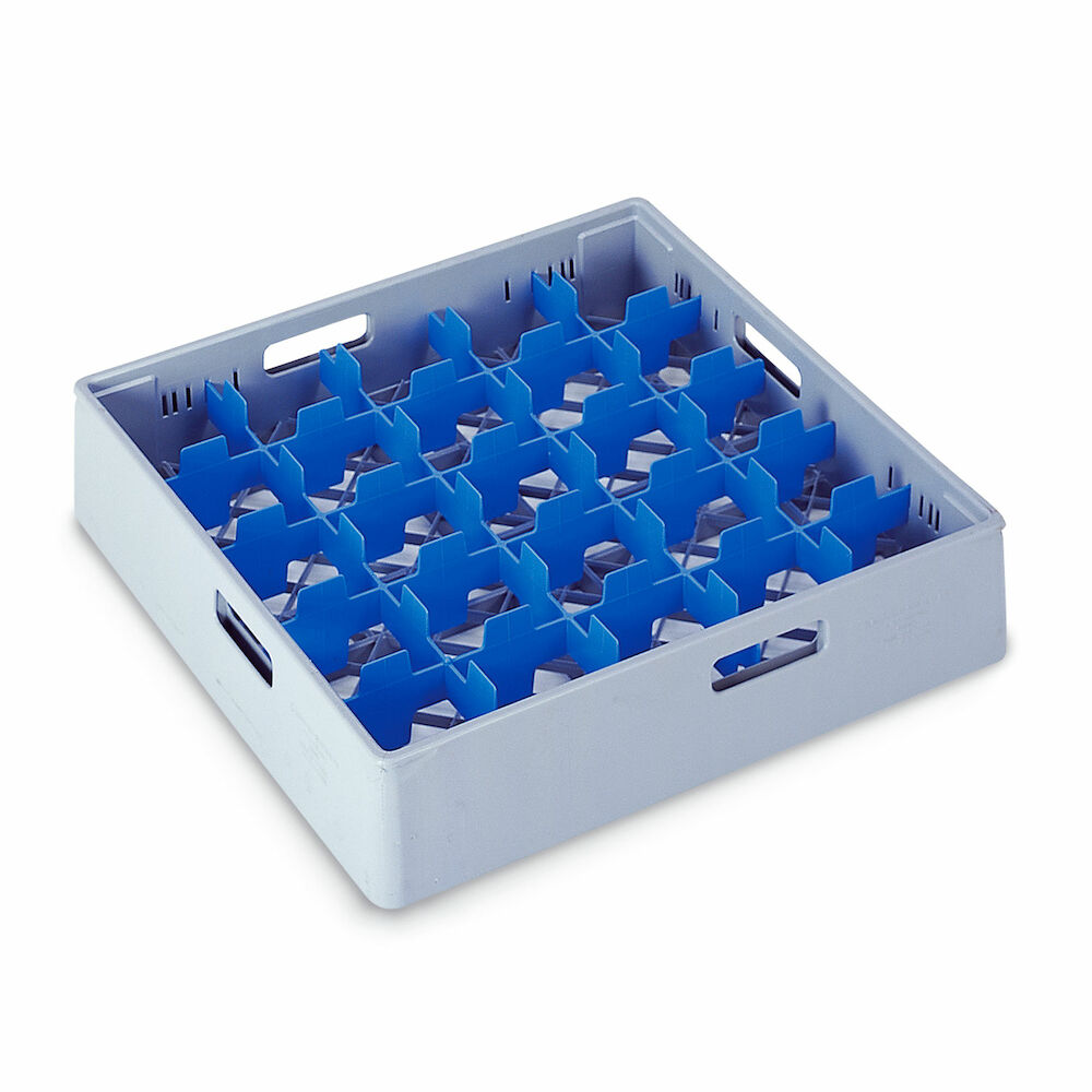 Grey compartment basket Metos with blue compartment for 25 x