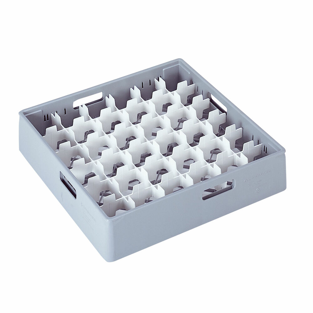 Grey compartment basket Metos with white compartment for 36x