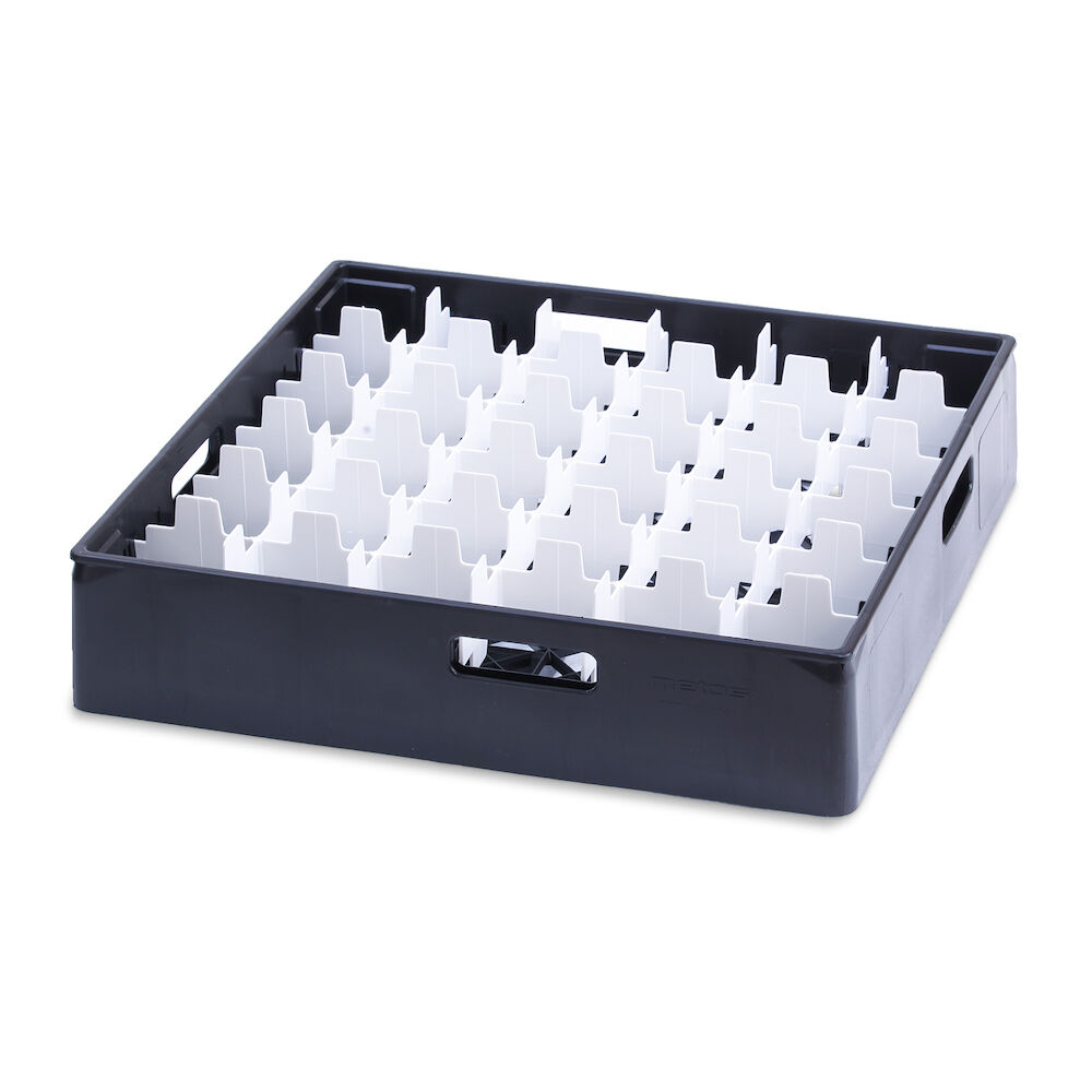 Black compartment basket Metos with white compartment for 36