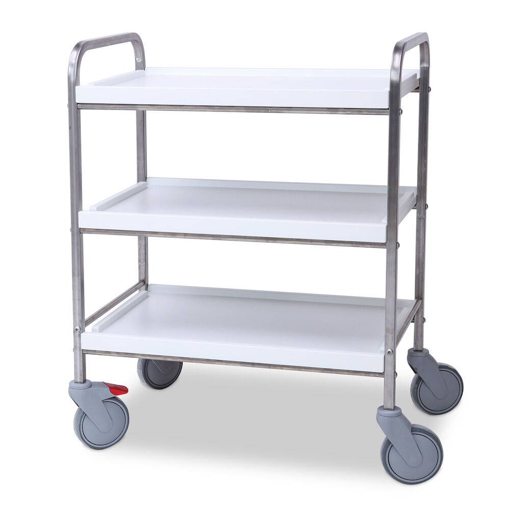 Serving trolley Metos SET-70/3 Flat Pack wooden white