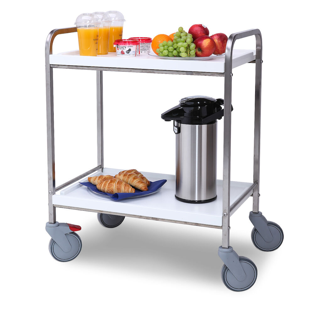 Serving trolley Metos SET-70/2 wooden white