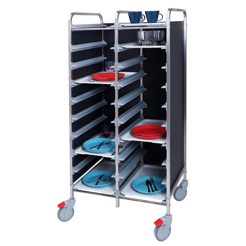 Tray trolley Metos TRT-20C Flat Pack, black