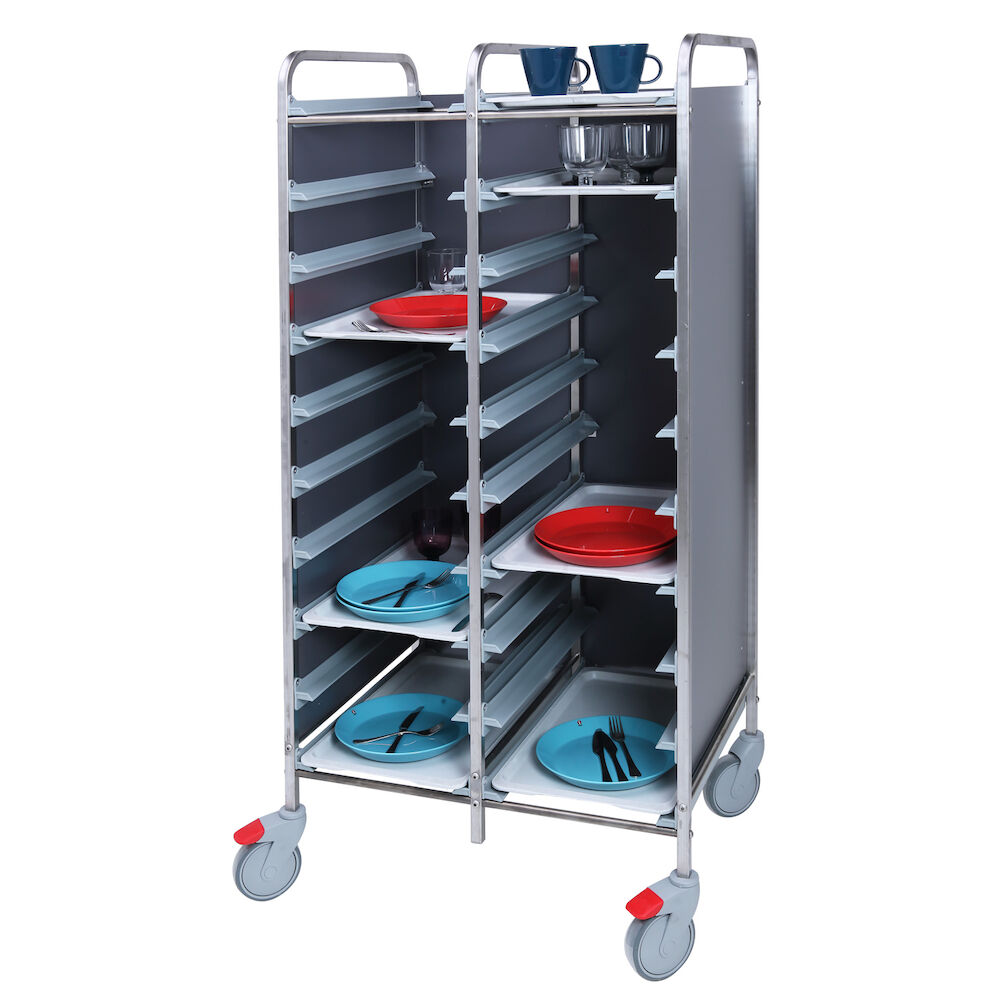 Tray trolley Metos TRT-20C Flat Pack, grey