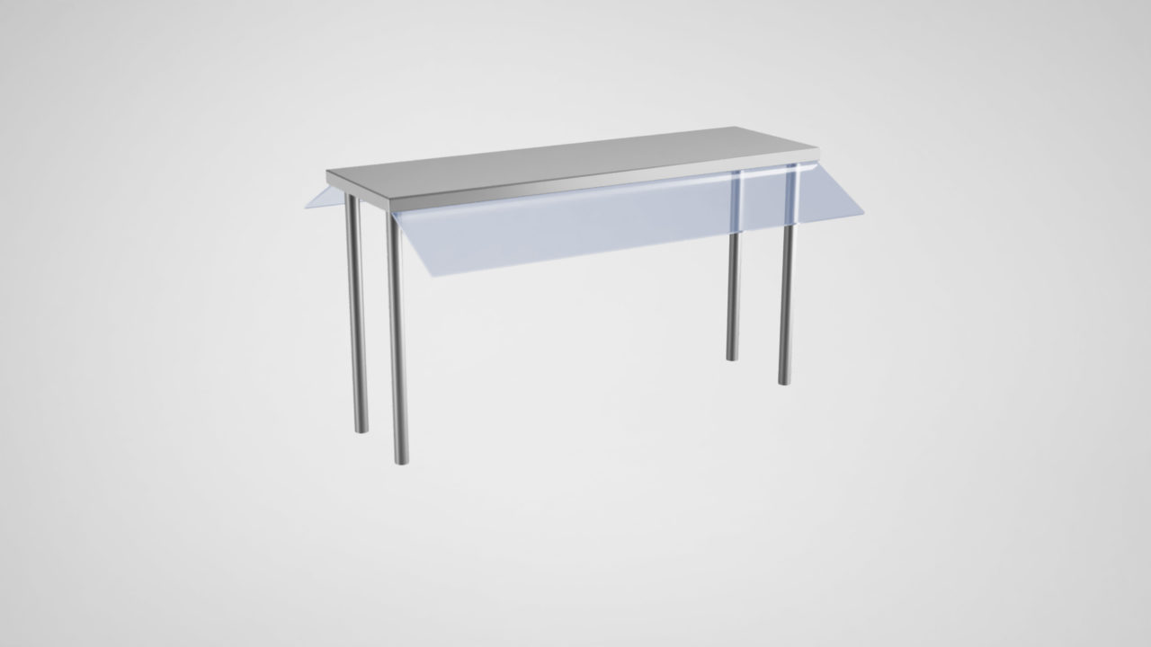 Ülatasapind pritsmekaitsega ja valgustusega UT-800